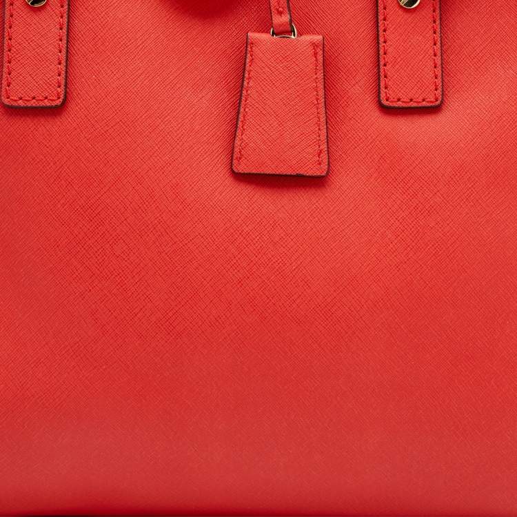 Pre Owned MICHAEL Michael Kors Red Leather Hamilton Tote