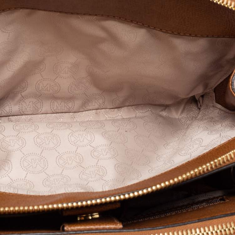 Pre Owned MICHAEL Michael Kors Tan Leather Medium Reese Satchel