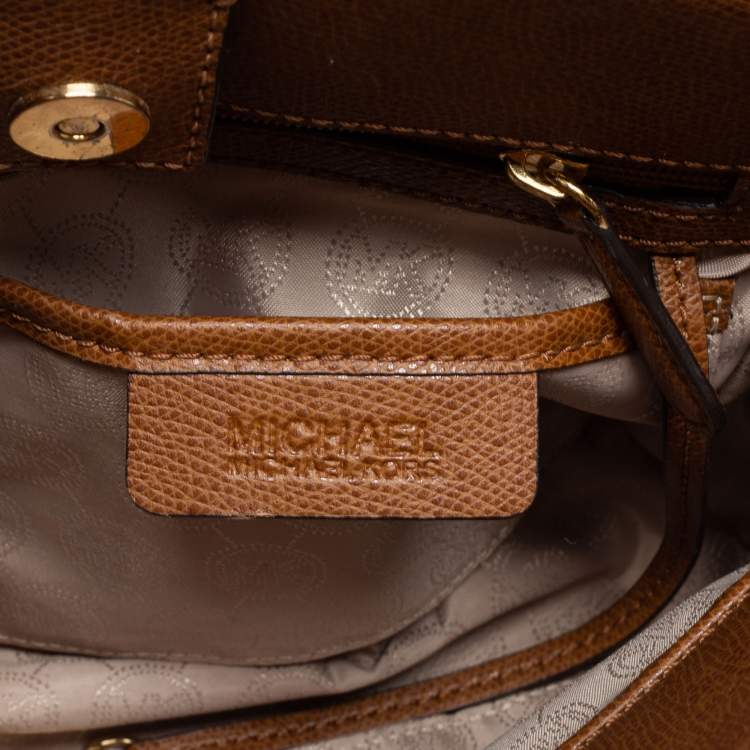 Pre Owned MICHAEL Michael Kors Tan Leather Medium Reese Satchel