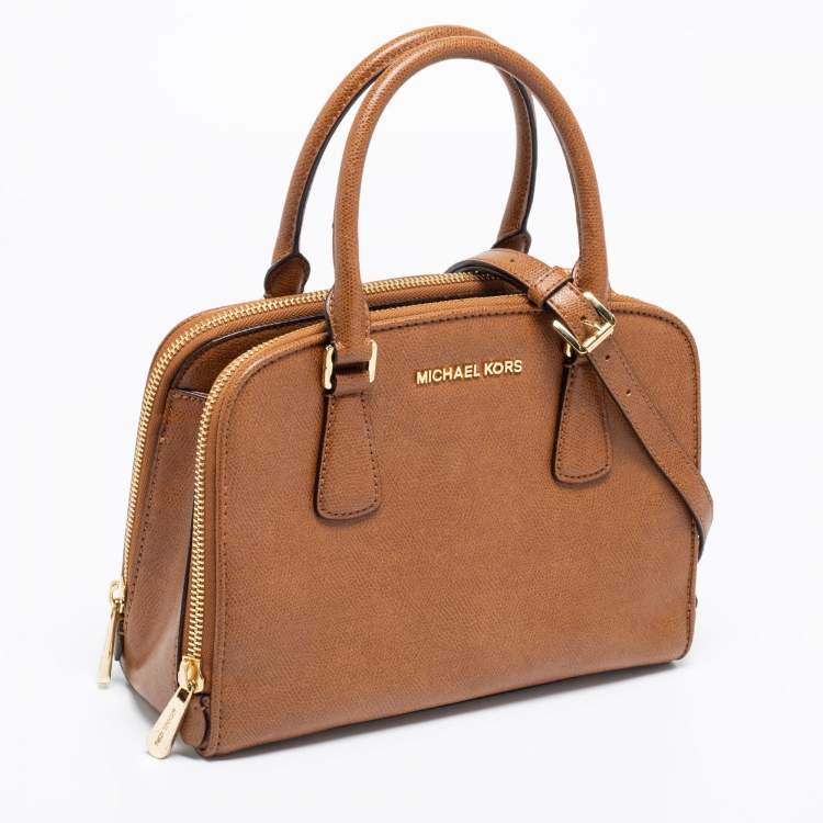 Pre Owned MICHAEL Michael Kors Tan Leather Medium Reese Satchel