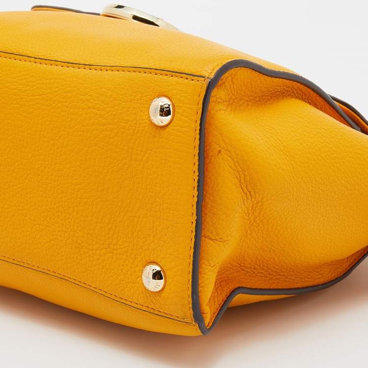مملوكة مسبقًا MICHAEL Michael Kors Yellow Leather Hudson Satchel
