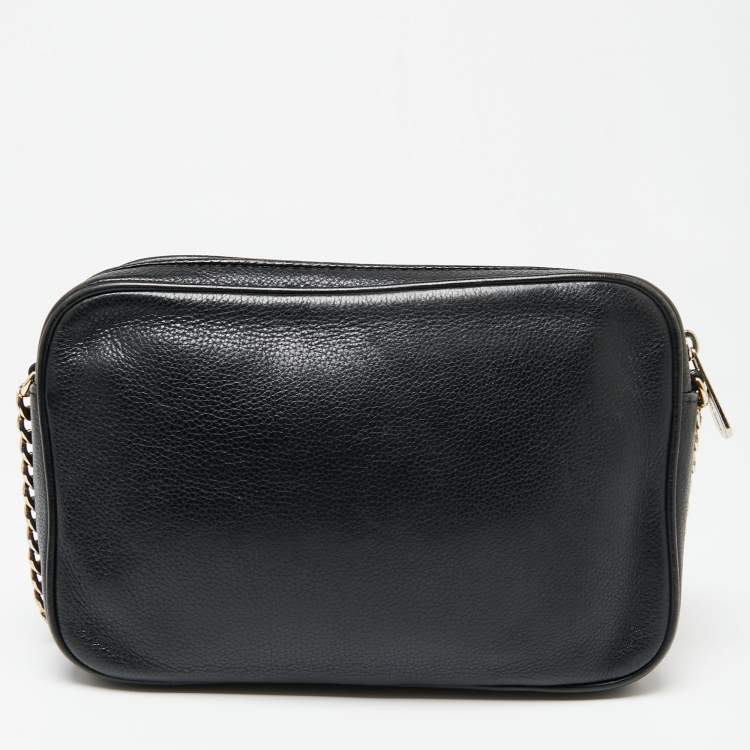 Pre Owned MICHAEL Michael Kors Black Leather Chain Shoulder Bag