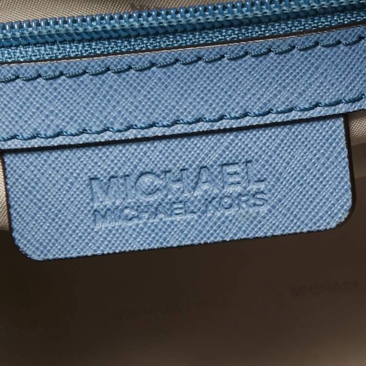Pre Owned MICHAEL Michael Kors Blue Leather Medium Selma Satchel