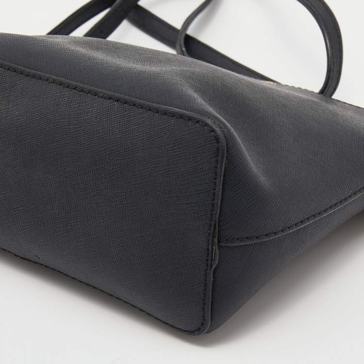 Pre Owned MICHAEL Michael Kors Black Leather Cindy Dome Crossbody Bag