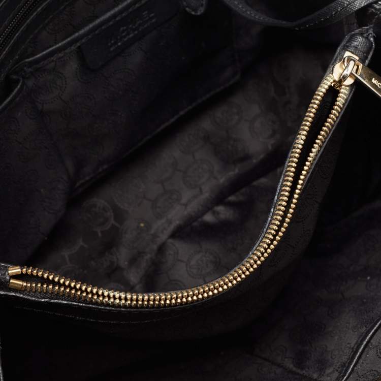 Pre Owned MICHAEL Michael Kors Black Leather Large Cynthia Tote