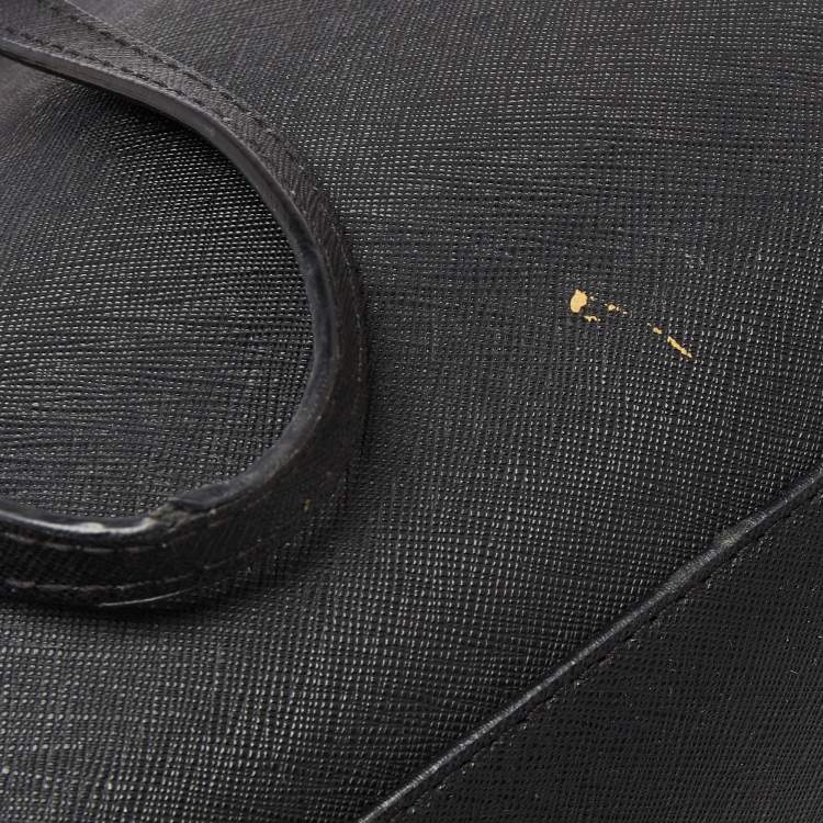 Pre Owned MICHAEL Michael Kors Black Saffiano Leather Jet Set Travel Tote