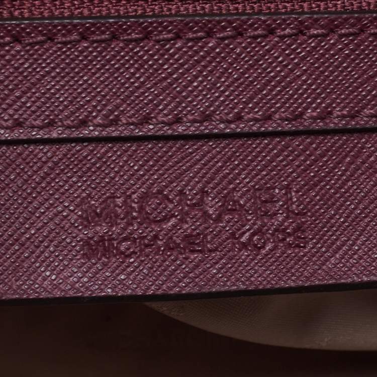 Pre Owned MICHAEL Michael Kors Burgundy Leather Medium Selma Crossbody Bag