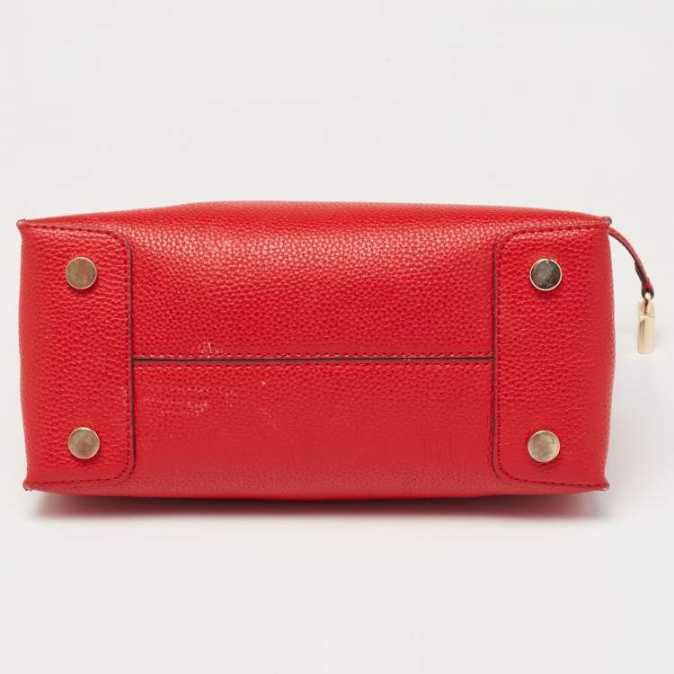 Pre Owned MICHAEL Michael Kors Red Leather Mercer Gallery Tote