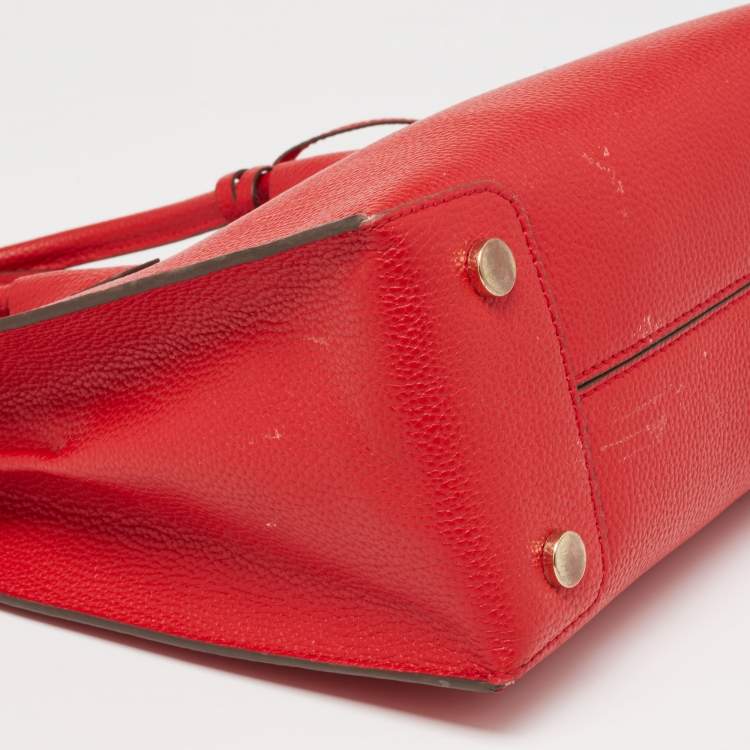 Pre Owned MICHAEL Michael Kors Red Leather Mercer Gallery Tote
