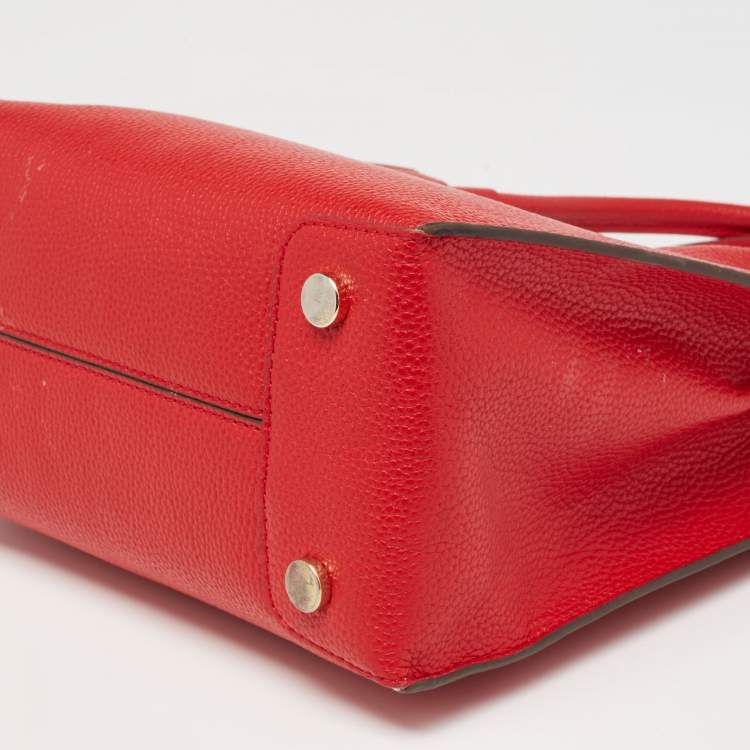 Pre Owned MICHAEL Michael Kors Red Leather Mercer Gallery Tote