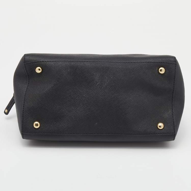 Pre Owned MICHAEL Michael Kors Black Leather Dome Satchel