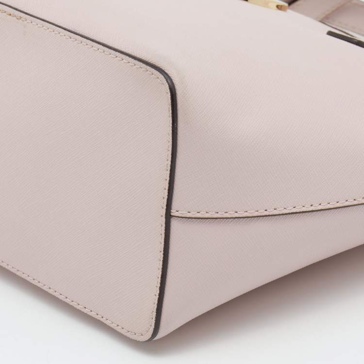 Pre Owned MICHAEL Michael Kors Blush Pink Leather XS Jet Set Travel Tote