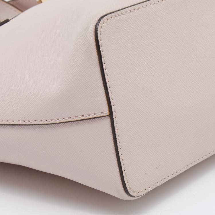 Pre Owned MICHAEL Michael Kors Blush Pink Leather XS Jet Set Travel Tote