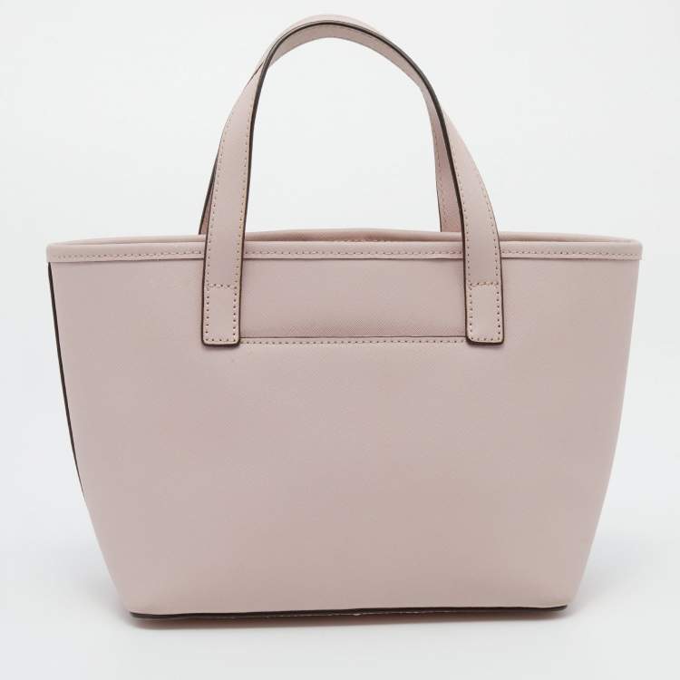 Pre Owned MICHAEL Michael Kors Blush Pink Leather XS Jet Set Travel Tote