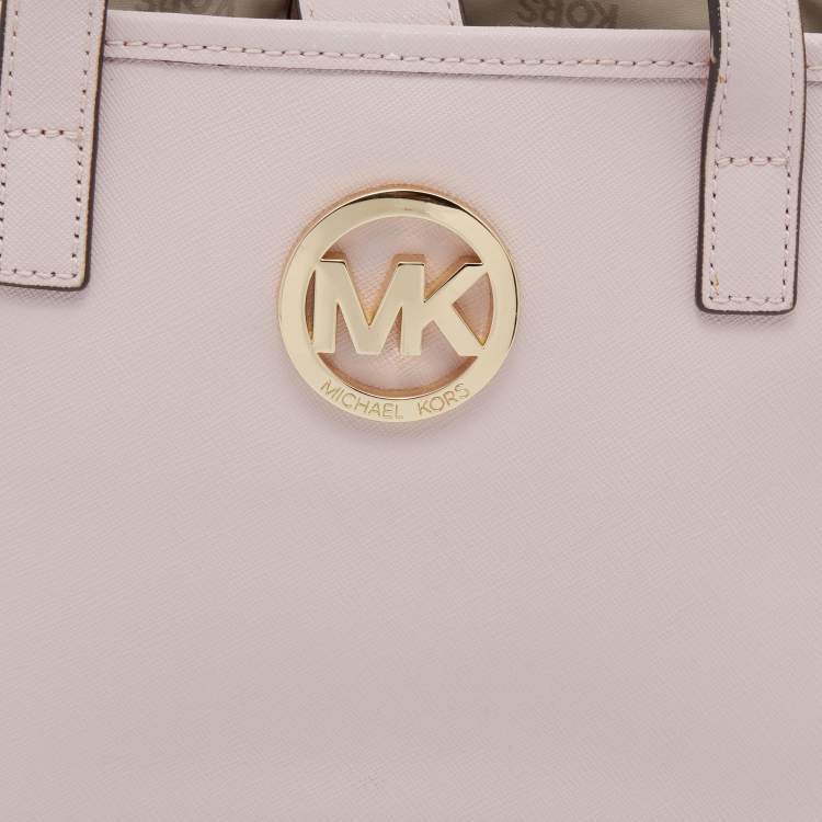 Pre Owned MICHAEL Michael Kors Blush Pink Leather XS Jet Set Travel Tote