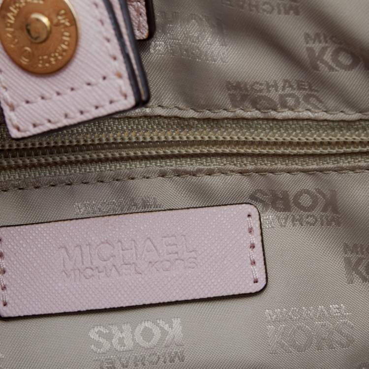 Pre Owned MICHAEL Michael Kors Blush Pink Leather XS Jet Set Travel Tote