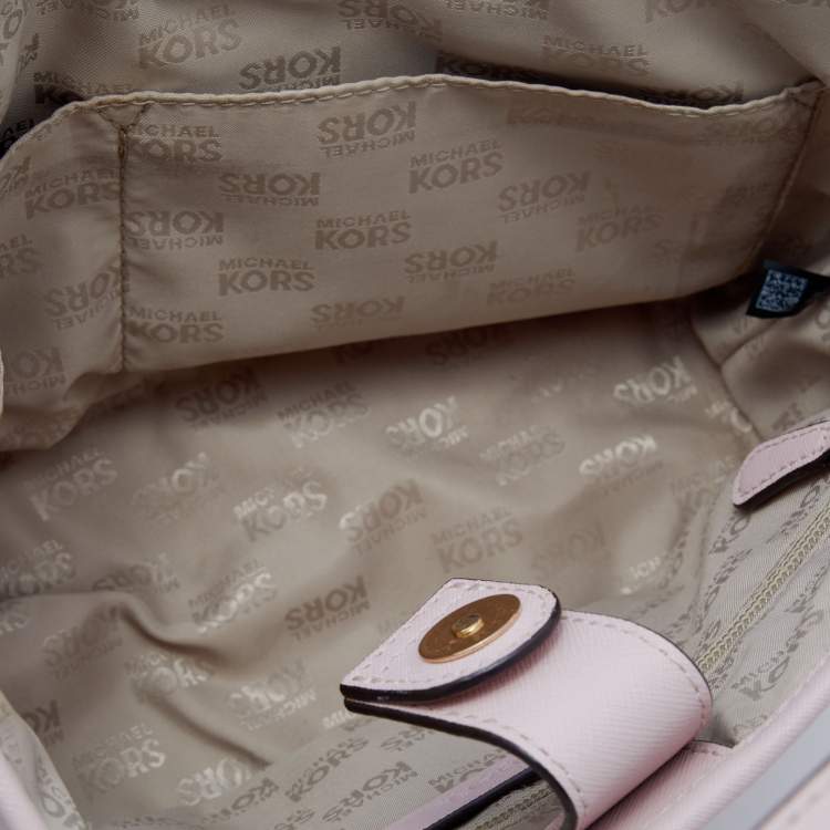 Pre Owned MICHAEL Michael Kors Blush Pink Leather XS Jet Set Travel Tote