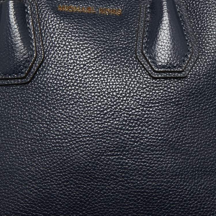 Pre Owned MICHAEL Michael Kors Black Leather Mini Mercer Tote 