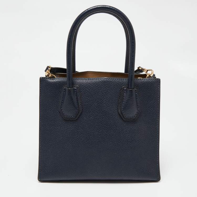 Pre Owned MICHAEL Michael Kors Black Leather Mini Mercer Tote 