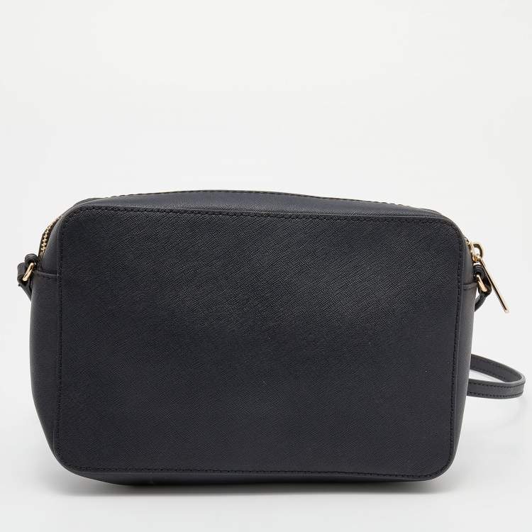 Pre Owned MICHAEL Michael Kors Black Leather Sandrine Stud Crossbody Bag