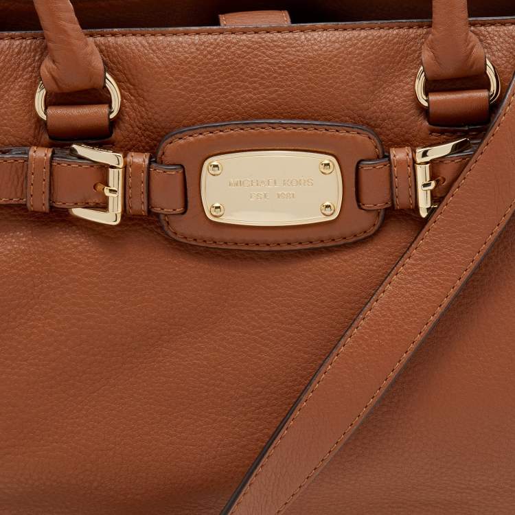 Pre Owned MICHAEL Michael Kors Brown Leather Hamilton Tote