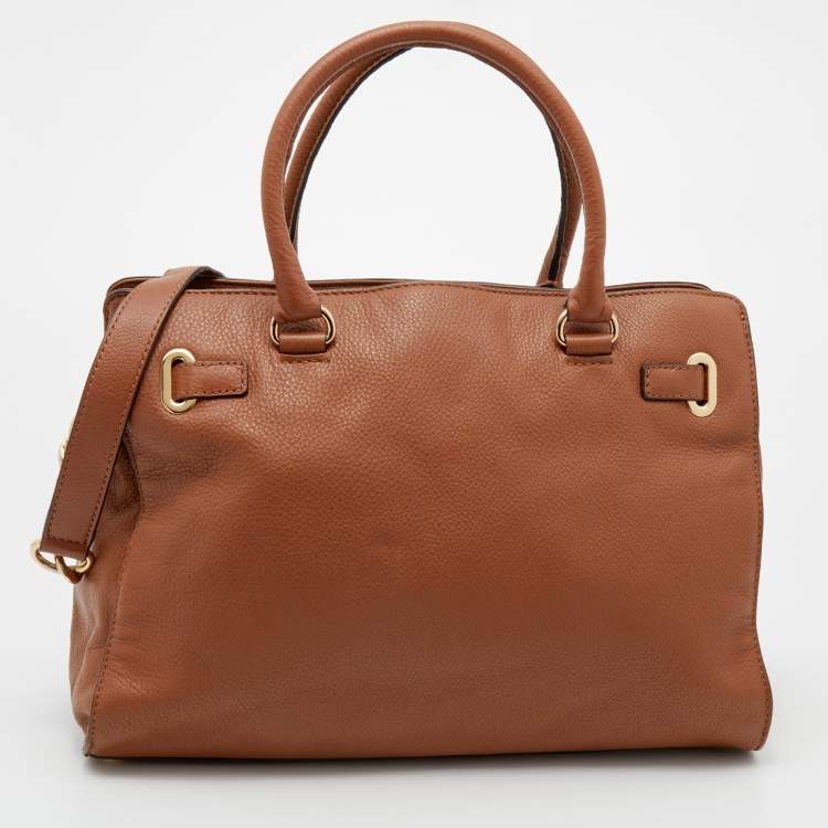 Pre Owned MICHAEL Michael Kors Brown Leather Hamilton Tote