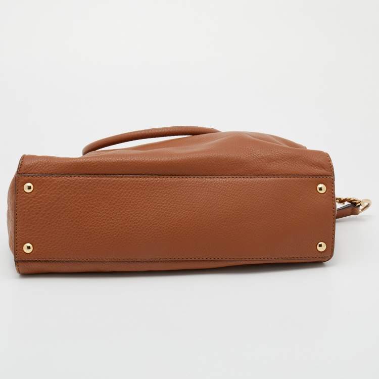Pre Owned MICHAEL Michael Kors Brown Leather Hamilton Tote