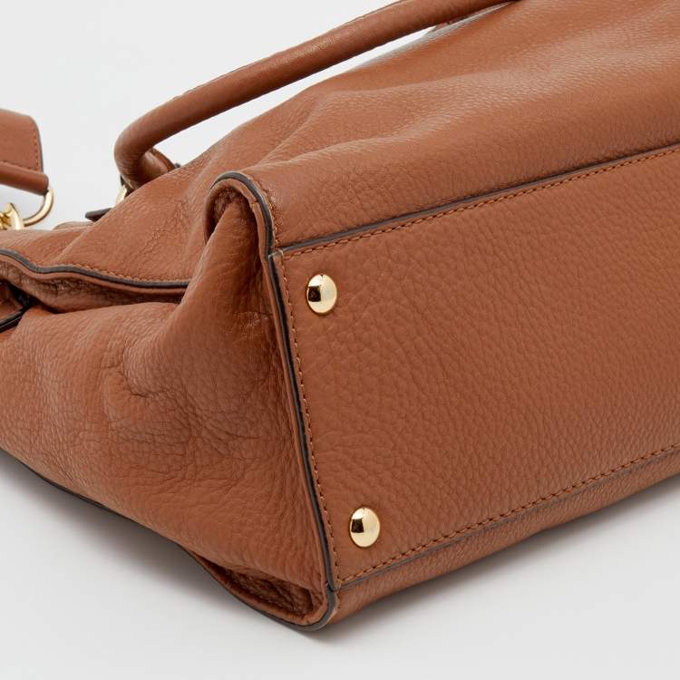 Pre Owned MICHAEL Michael Kors Brown Leather Hamilton Tote