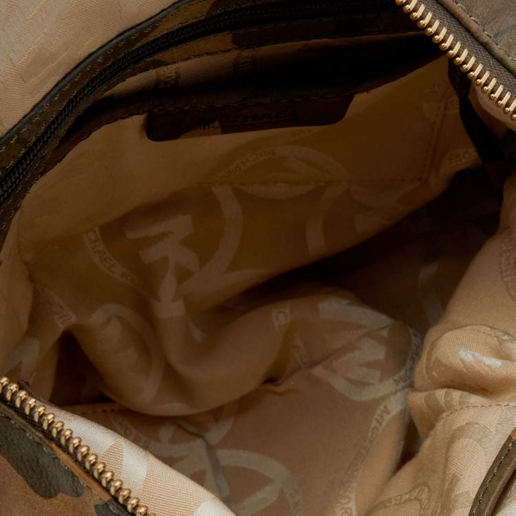 مملوكة مسبقًا MICHAEL Michael Kors Multicolor Camo Leather Grayson Satchel