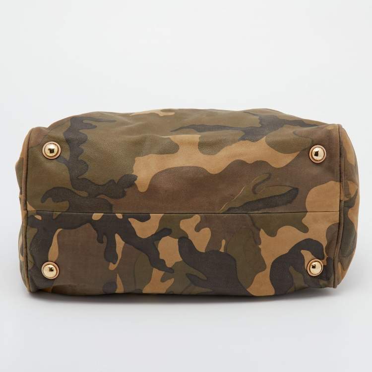 مملوكة مسبقًا MICHAEL Michael Kors Multicolor Camo Leather Grayson Satchel