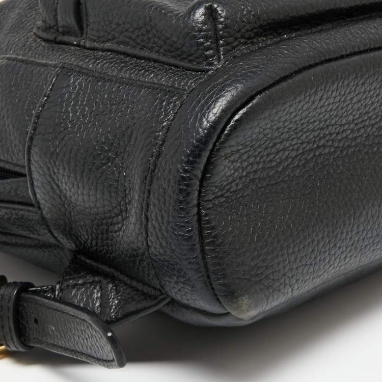 Pre Owned MICHAEL Michael Kors Black Leather Mini Backpack