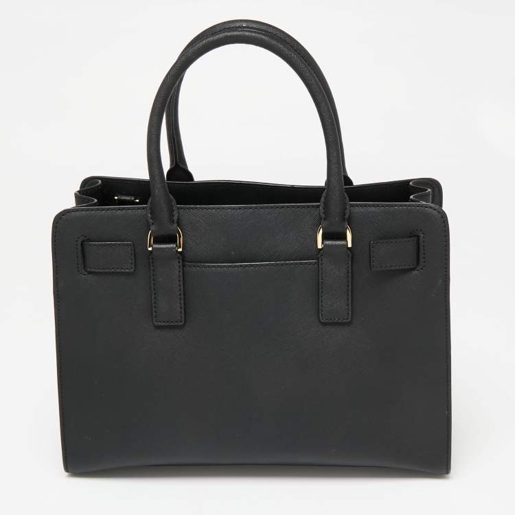 Pre Owned MICHAEL Michael Kors Black Saffiano Leather Dillon Tote