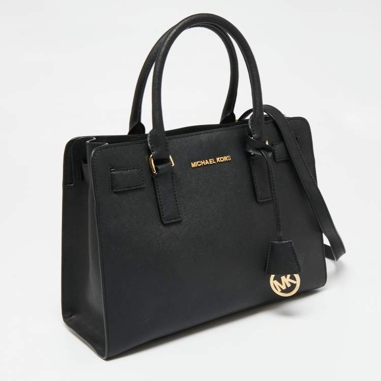 Pre Owned MICHAEL Michael Kors Black Saffiano Leather Dillon Tote