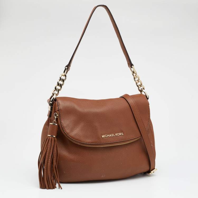 Pre Owned MICHAEL Michael Kors Brown Leather Bedford Crossbody Bag