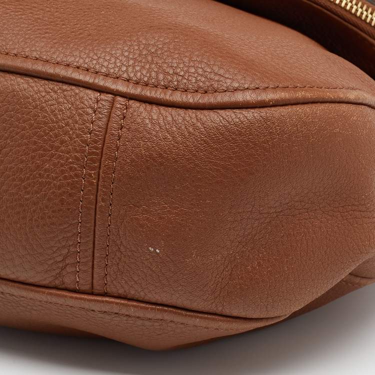 Pre Owned MICHAEL Michael Kors Brown Leather Bedford Crossbody Bag