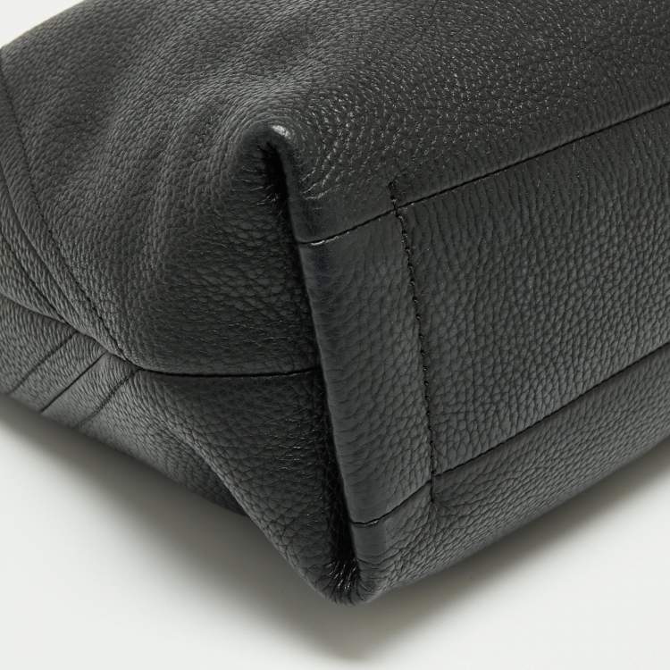 Pre Owned Michael Kors Black Grained Leather Aria Hobo