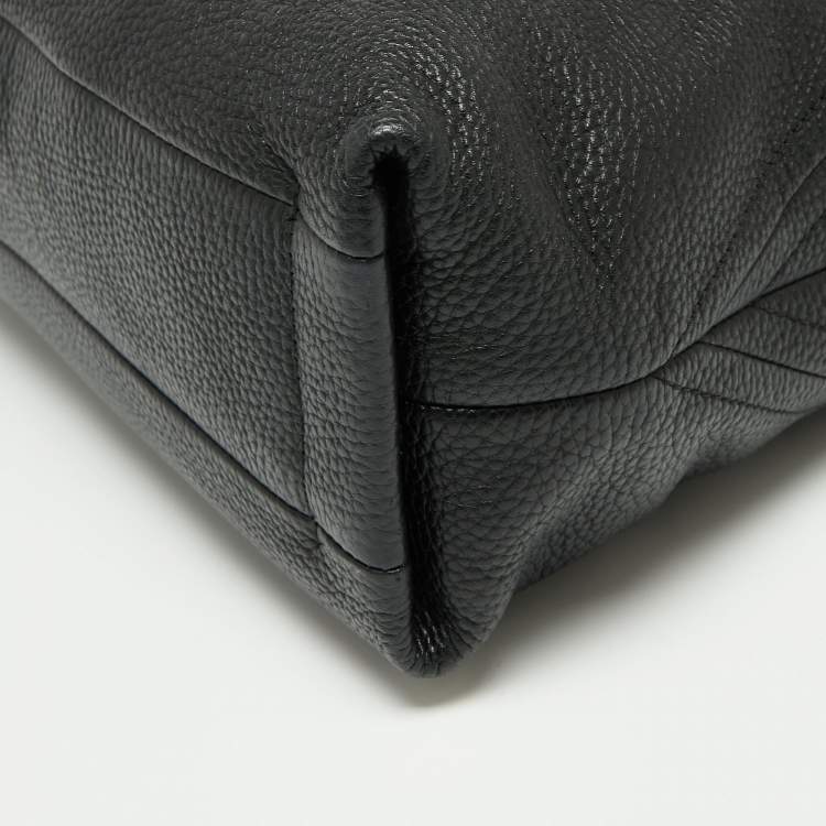 Pre Owned Michael Kors Black Grained Leather Aria Hobo