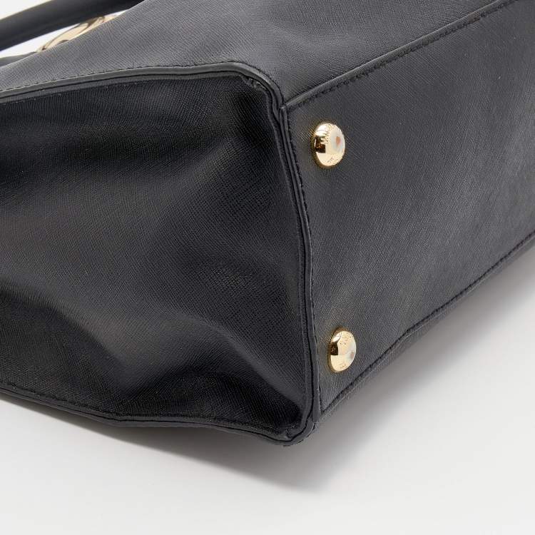 مملوكة مسبقًا MICHAEL Michael Kors Black Leather Large East West Hamilton Tote