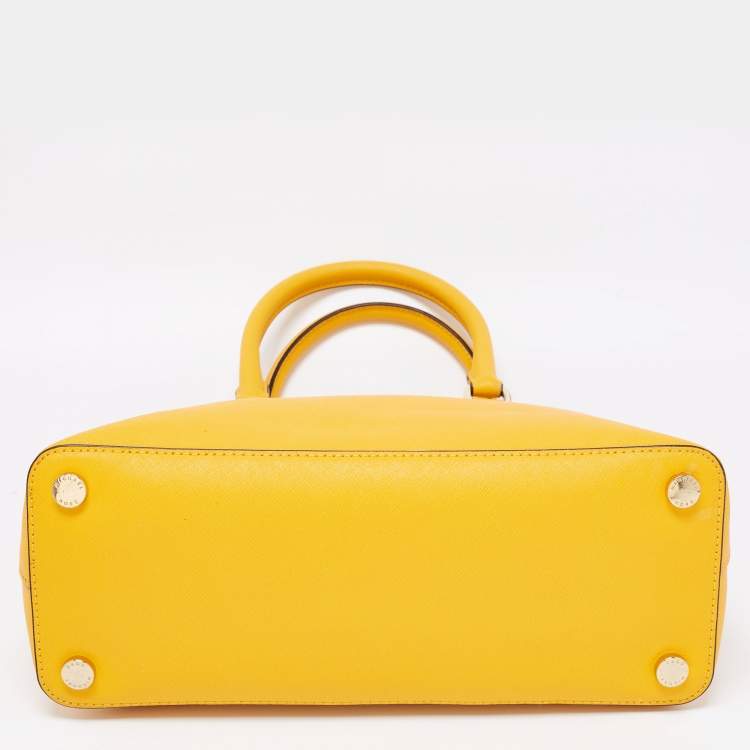 مملوكة مسبقًا MICHAEL Michael Kors Mustard Yellow Leather Cindy Dome Satchel