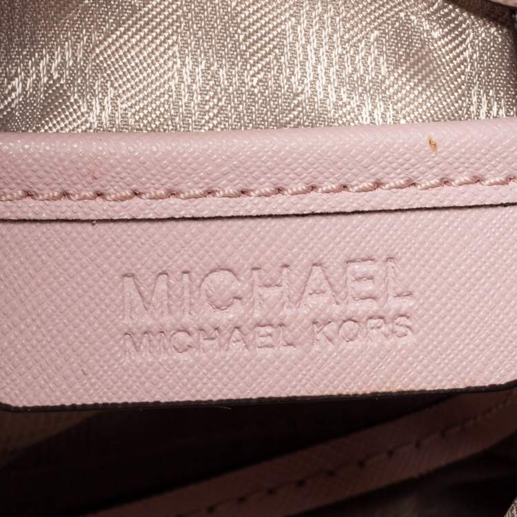Pre Owned MICHAEL Michael Kors Pink Leather Small Cynthia Tote