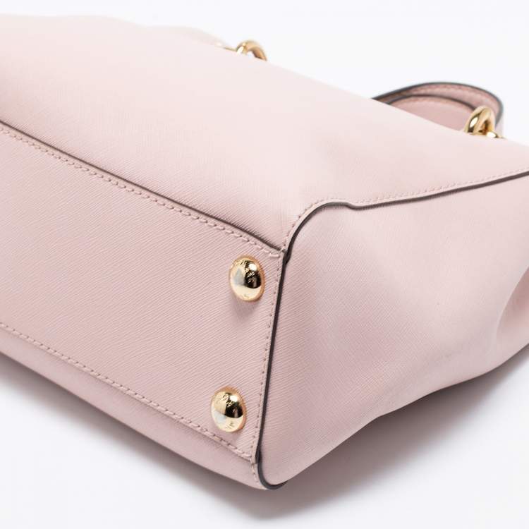 Pre Owned MICHAEL Michael Kors Pink Leather Small Cynthia Tote