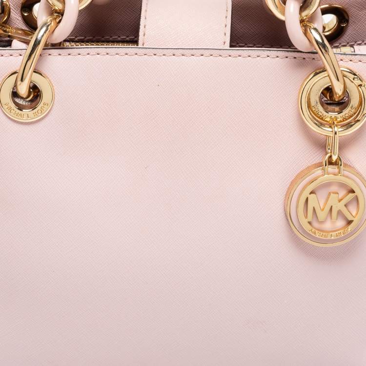 Pre Owned MICHAEL Michael Kors Pink Leather Small Cynthia Tote