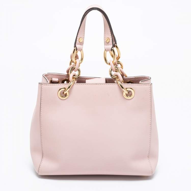 Pre Owned MICHAEL Michael Kors Pink Leather Small Cynthia Tote