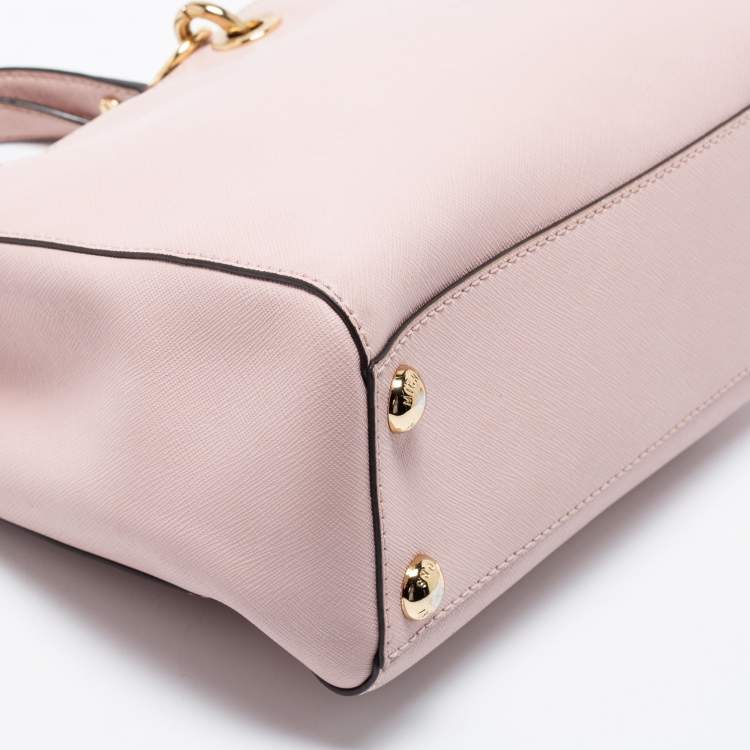 Pre Owned MICHAEL Michael Kors Pink Leather Small Cynthia Tote