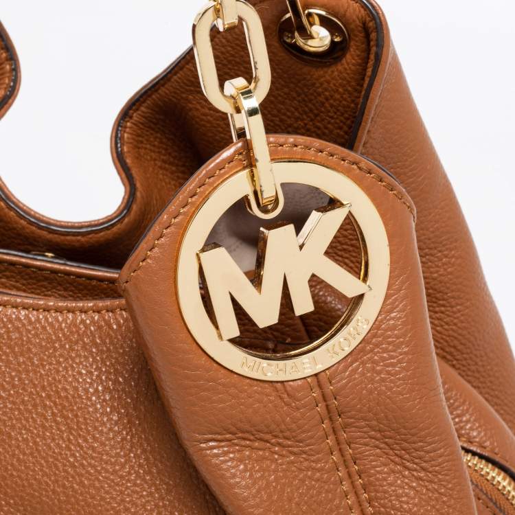 Pre Owned MICHAEL Michael Kors Tan Leather Fulton Hobo