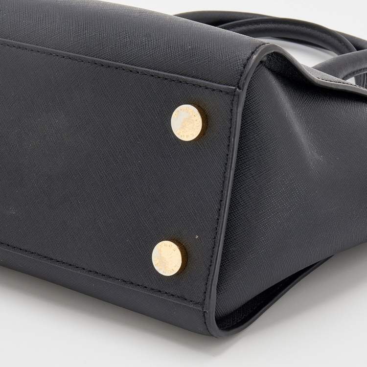 Pre Owned MICHAEL Michael Kors Black Leather Medium Selma Tote