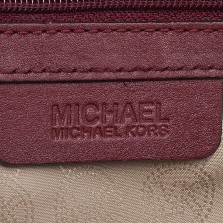 Pre Owned MICHAEL Michael Kors Burgundy Quilted Leather Selma Tote