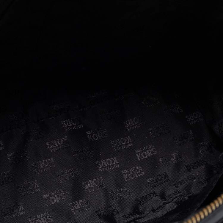 Pre Owned MICHAEL Michael Kors Black Leather Studded Sandrine Satchel