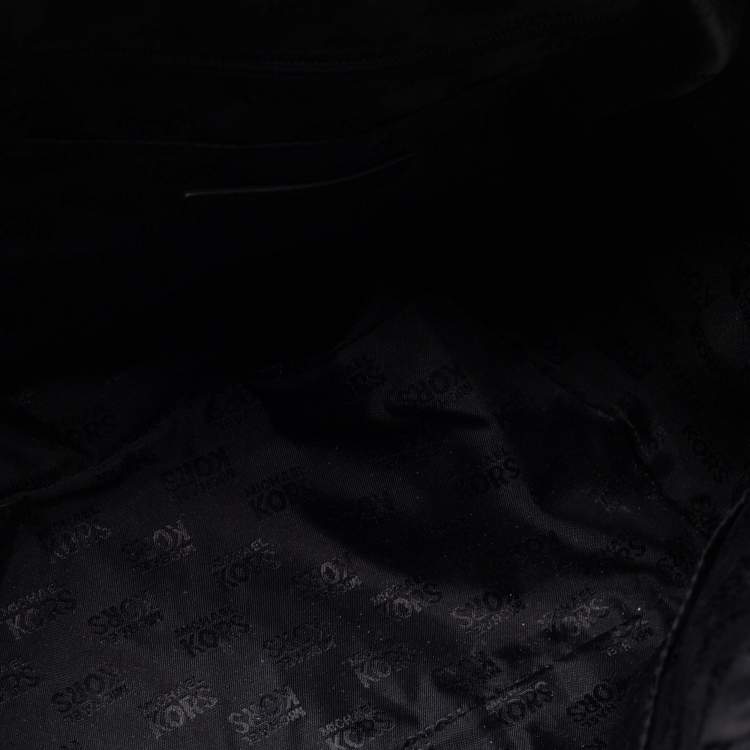 Pre Owned MICHAEL Michael Kors Black Leather Studded Sandrine Satchel