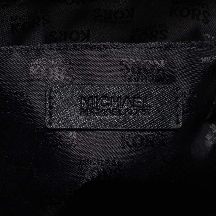 Pre Owned MICHAEL Michael Kors Black Leather Studded Sandrine Satchel